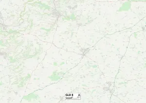 Stampa con cornice : Cotswold GL8 8 Map