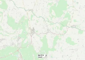 Stampa con cornice : Gloucester GL17 0 Mappa