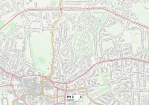 Stampa con cornice : Ipswich IP4 2 Map Stampa con cornice : Ipswich IP4 2 Map