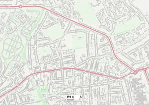 Ipswich IP4 4 Map