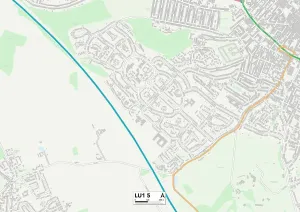LU - Luton Stampe: Luton LU1 5 Mappa