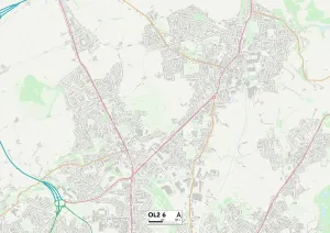 OL - Oldham Stampe: Oldham OL2 6 Mappa