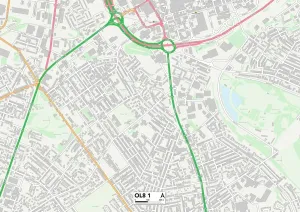 OL - Oldham Stampe: Oldham OL8 1 Mappa.