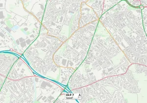Oldham OL9 7 Mappa