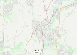Stampa con cornice : Tameside OL5 0 Mappa