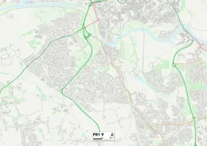 PR - Preston Stampe: Preston PR1 9 Mappa