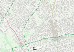 Sutton SM1 2 Mappa