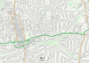 SM - Sutton Stampe: Sutton SM1 4 Mappa