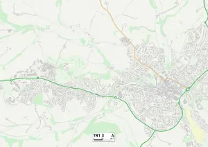 Cornovaglia TR1 3 Map