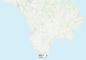 TR - Truro Stampe: Cornovaglia TR12 7 Mappa