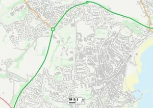 TR - Truro Stampe: Cornovaglia TR18 2 Mappa