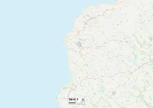 TR - Truro Stampe: Cornovaglia TR19 7 Mappa