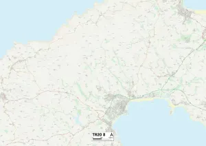 TR - Truro Stampe: Cornovaglia TR20 8 Mappa