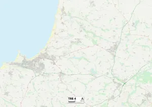 TR - Truro Stampe: Cornovaglia TR8 4 Mappa