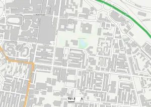 TS - Middlesbrough Stampe: Middlesbrough TS1 2 Map