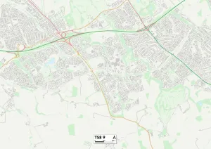 TS - Middlesbrough Stampe: Middlesbrough TS8 9 Map