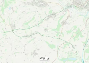 WF - Wakefield Stampe: Wakefield WF4 4 Mappa