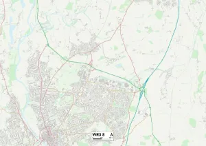 WR - Worcester Stampe: Worcester WR3 8 Mappa.