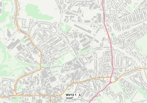 WV - Wolverhampton Stampe: Wolverhampton WV13 1 Mappa