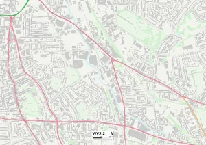WV - Wolverhampton Stampe: Wolverhampton WV2 2 Mappa