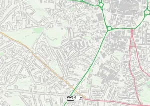WV - Wolverhampton Stampe: Wolverhampton WV3 0 Mappa