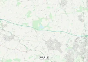 WV - Wolverhampton Stampe: Wolverhampton WV8 1 Mappa.