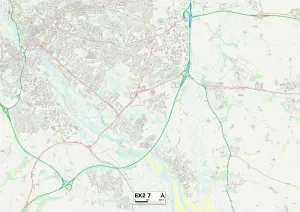 EX - Exeter Stampe: Exeter EX2 7 Map
