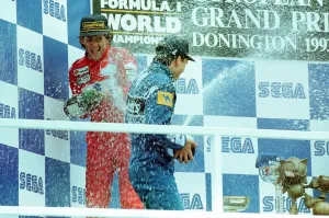 Archivio Degli Specchi Stampe: Gran Premio d'Europa a Donington 11 aprile 1993. da sinistra Damon Hill