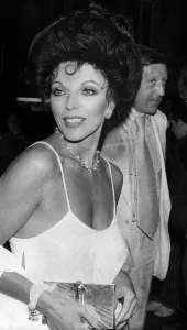 Joan Collins, attrice, marzo 1984.