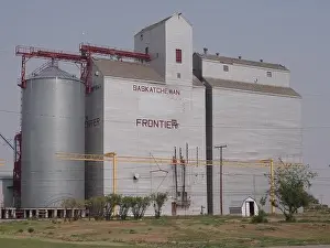Grano elevator, Frontiera, Saskatchewan, Canada, Triangolo di Palliser, Brian Martin RMSF