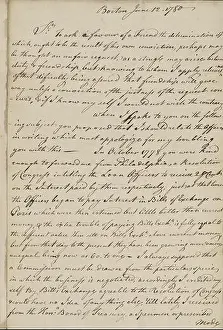 Stampa con cornice : Lettera di Nathaniel Appleton, testo, Corrispondenza, 1780.