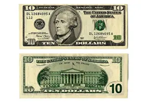 Lato anteriore e posteriore della nuova banconota da dieci dollari.
