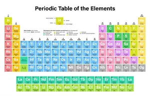 Tavola Periodica degli Elementi Illustrazione comprensiva di Nihonium, Moscovium, Tennessine e Oganesson.