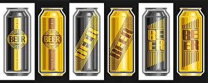 Set di lattine di birra Vector