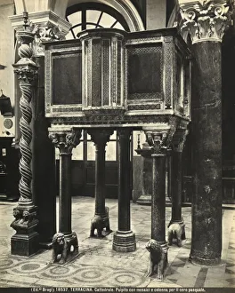 Duomo di San Cesario Print, Cosmatesque reliefs