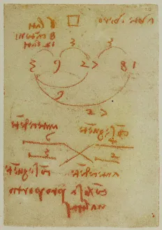 Victoria And Albert Museum Artwork Stampe: Arithmetic notes, page from the Codex Forster II