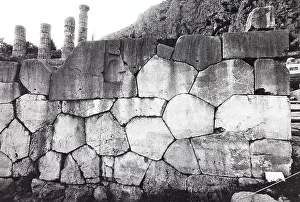 Classical Greek Artwork Stampe: Base of the Temple of Apollo, Delphi