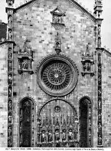 Europe First And Second Millennium A.D Stampe: Detail of the faade of the Cathedral of Como