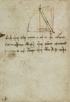 Leonardo da Vinci's Physics Notes Print