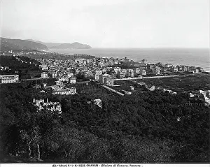 Mediterranean Coastline Photography Stampe: Panoramic view of Chiavari
