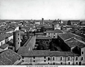 Italian Architecture 1910s Stampe: Partial view of Ravenna, from the rooftops