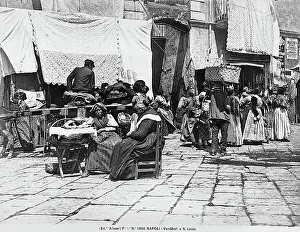 Naples Street Vendors Print