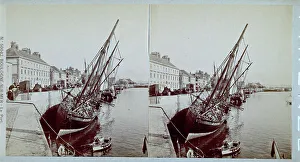 French Naval History Stampe: Ship at anchor