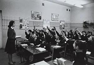 Teacher Student Interaction Stampe: Soviet class during a lecture