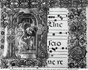 Stampa con cornice : Print of a scene from the Biblioteca Piccolomini