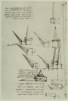 High Renaissance Drawing Techniques Stampe: Studies on geometry with cubes and pyramids