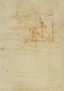 London Museum Artworks Stampe: Study of angles, drawing from the Codex Forster III