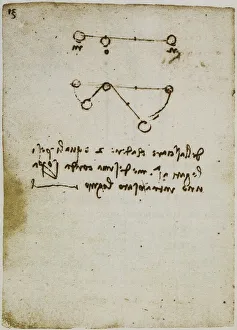 High Renaissance Drawing Techniques Stampe: Study on gravity with weights attached to a rope