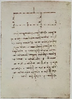 Renaissance Drawing Techniques Stampe: Study on physics, page from the Codex Forster II