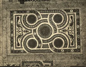 Medieval Stone Carvings Stampe: Detail of t
